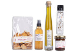 Exclusive Combo: Truffle Olive Oil, Vinegar, Salt, Santolinade, and Croutons